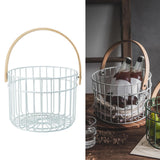 Maxbell Metal Wire Egg Basket for Collecting Chicken Eggs Holder White S
