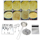 Maxbell 9 PCS Dalgona Kit Korean Squid Game Sugar Candy Cookies Making Tools