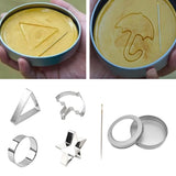 Maxbell 6 PCS Squid Game Cookie Cutters Tool Set Vary Shapes Mold Cake Biscuit Mold