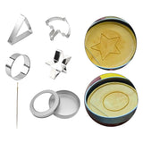 Maxbell 6 PCS Squid Game Cookie Cutters Tool Set Vary Shapes Mold Cake Biscuit Mold