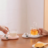 Maxbell Electric Mug Warmer Pad for Coffee Milk Adjustable Temperature Pink