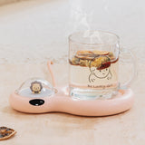 Maxbell Electric Mug Warmer Pad for Coffee Milk Adjustable Temperature Pink