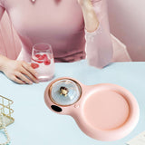Maxbell Electric Mug Warmer Pad for Coffee Milk Adjustable Temperature Pink