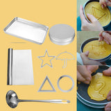 Maxbell 1 Set Sugar Pie Cutter Mould Cake Frame Molding Tool for Baking