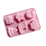 Maxbell Christmas Cake Baking Molds Chocolate Mould DIY Decoration Tools style 1