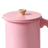 Maxbell Oil Filter Pot Handle Stainless Steel Strainer for Cooking 1.4L Pink