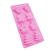 Maxbell Christmas Theme Christmas Tree Santa Cake Chocolate 8-cavity Silicone Mold