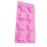 Maxbell Christmas Theme Christmas Tree Santa Cake Chocolate 8-cavity Silicone Mold