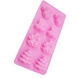 Maxbell Christmas Theme Christmas Tree Santa Cake Chocolate 8-cavity Silicone Mold