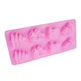 Maxbell Christmas Theme Christmas Tree Santa Cake Chocolate 8-cavity Silicone Mold
