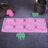 Maxbell Christmas Theme Christmas Tree Santa Cake Chocolate 8-cavity Silicone Mold