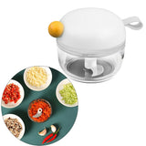 Maxbell Multifunctional Garlic Masher Garlic Puller Garlic Chopper for Nuts Chili White