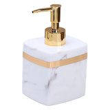 Maxbell Resin Soap Dispenser Reusable for Tabletop Kitchen Bathroom Shower Shampoo White-400ML