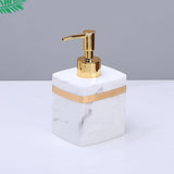 Maxbell Resin Soap Dispenser Reusable for Tabletop Kitchen Bathroom Shower Shampoo White-400ML