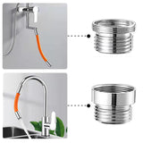 Maxbell 360 Rotary Faucet Extender Bendable Extension Pipe Extension Tube 20cm Orange