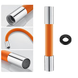 Maxbell 360 Rotary Faucet Extender Bendable Extension Pipe Extension Tube 20cm Orange