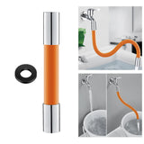 Maxbell 360 Rotary Faucet Extender Bendable Extension Pipe Extension Tube 20cm Orange