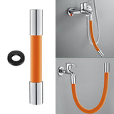 Maxbell 360 Rotary Faucet Extender Bendable Extension Pipe Extension Tube 20cm Orange