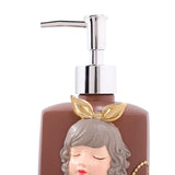 Maxbell Stylish Manual Soap Dispenser Lotion Shampoo Refillable Pump Bottle Chocolate 330ml