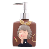 Maxbell Stylish Manual Soap Dispenser Lotion Shampoo Refillable Pump Bottle Chocolate 330ml