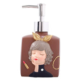 Maxbell Stylish Manual Soap Dispenser Lotion Shampoo Refillable Pump Bottle Chocolate 330ml