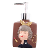 Maxbell Stylish Manual Soap Dispenser Lotion Shampoo Refillable Pump Bottle Chocolate 330ml