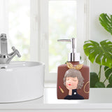 Maxbell Stylish Manual Soap Dispenser Lotion Shampoo Refillable Pump Bottle Chocolate 330ml