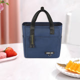 Maxbell Thermal Insulated Lunch Bag Handbag Pouch Food Storage Container Dark Blue