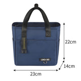 Maxbell Thermal Insulated Lunch Bag Handbag Pouch Food Storage Container Dark Blue