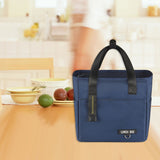 Maxbell Thermal Insulated Lunch Bag Handbag Pouch Food Storage Container Dark Blue