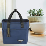 Maxbell Thermal Insulated Lunch Bag Handbag Pouch Food Storage Container Dark Blue