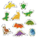 Maxbell Cookie Cutters Stainless Steel Biscuit Cutter Cookie Mold 10pcs Dinosaur
