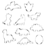 Maxbell Cookie Cutters Stainless Steel Biscuit Cutter Cookie Mold 10pcs Dinosaur
