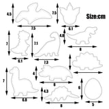 Maxbell Cookie Cutters Stainless Steel Biscuit Cutter Cookie Mold 10pcs Dinosaur
