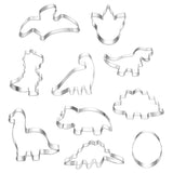 Maxbell Cookie Cutters Stainless Steel Biscuit Cutter Cookie Mold 10pcs Dinosaur
