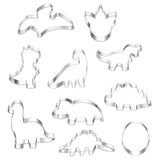 Maxbell Cookie Cutters Stainless Steel Biscuit Cutter Cookie Mold 10pcs Dinosaur