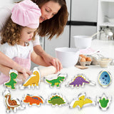 Maxbell Cookie Cutters Stainless Steel Biscuit Cutter Cookie Mold 10pcs Dinosaur