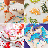 Maxbell Cookie Cutters Stainless Steel Biscuit Cutter Cookie Mold 10pcs Dinosaur