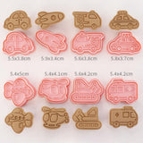 Maxbell 8x Mini Cookie Cutter Embossing Mold Fondant Set Biscuits Pastry Cutter Set
