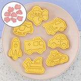 Maxbell 8x Mini Cookie Cutter Embossing Mold Fondant Set Biscuits Pastry Cutter Set