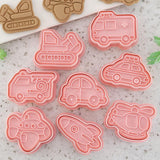 Maxbell 8x Mini Cookie Cutter Embossing Mold Fondant Set Biscuits Pastry Cutter Set
