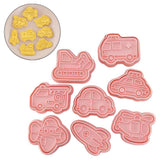 Maxbell 8x Mini Cookie Cutter Embossing Mold Fondant Set Biscuits Pastry Cutter Set