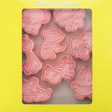Maxbell 8 Pcs DIY Animals Cookie Mould 3D Cookie Cutters Plastic Baking Mold