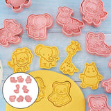 Maxbell 8 Pcs DIY Animals Cookie Mould 3D Cookie Cutters Plastic Baking Mold