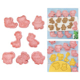 Maxbell 8 Pcs DIY Animals Cookie Mould 3D Cookie Cutters Plastic Baking Mold