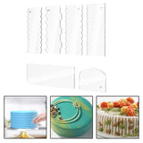 Maxbell 6 Pack Cake Scraper Set Kitchen Baking Tools for Mousse Kitchen Supply