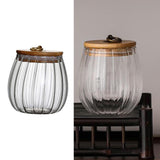 Maxbell Coffee Canister Transparent Glass for Kitchen Food Container Round