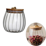 Maxbell Coffee Canister Transparent Glass for Kitchen Food Container Round