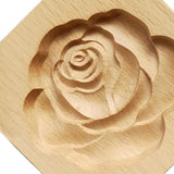 Maxbell Wooden Mould Press Cookie Mold Biscuit Cutter Cookie Presses Rose Flower