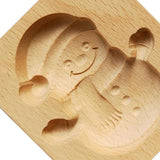 Maxbell Wooden Mould Press Cookie Mold Biscuit Cutter Cookie Presses Snowman